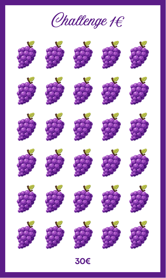 Challenge 1€ raisins