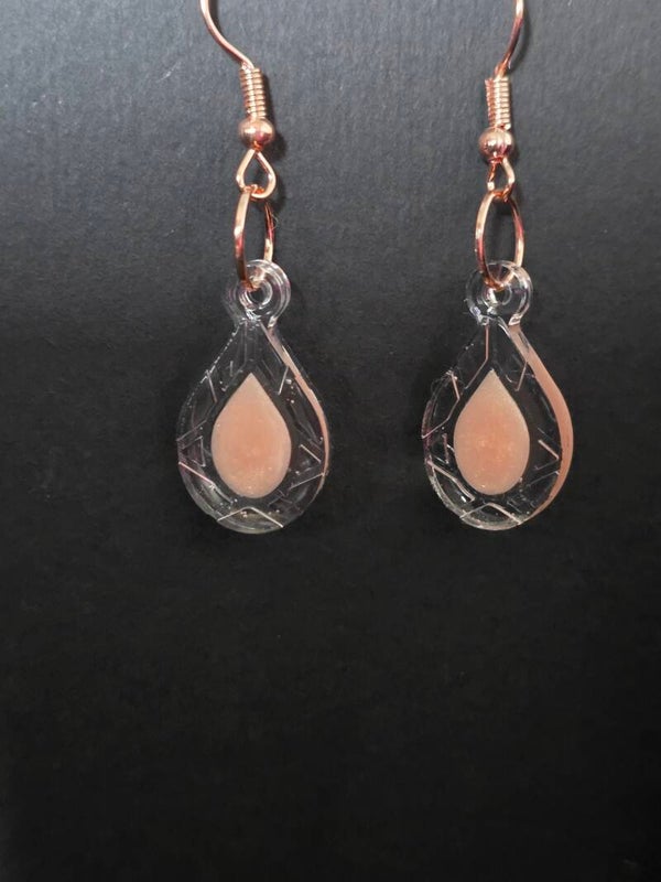 Sprankelende Traanvormige Oorbellen met Roségoud Accent