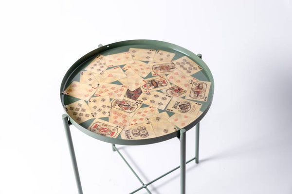 Cartoontafel - Rond - Groen - Kaarten