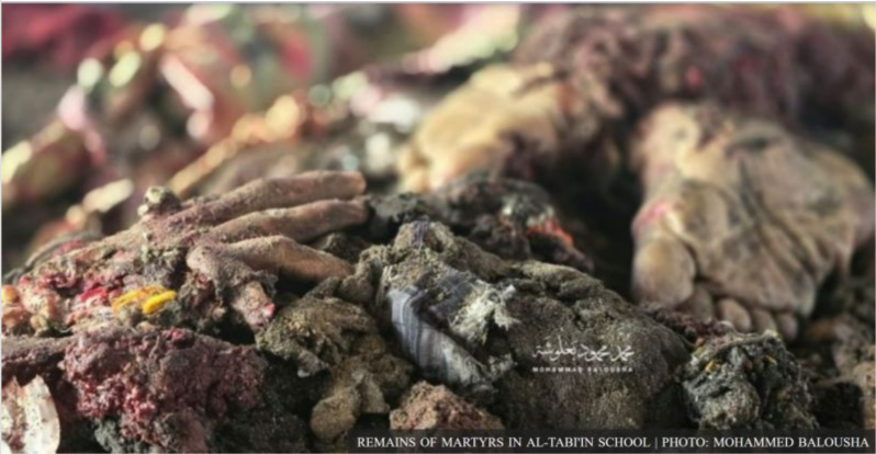 Remains of martyrs from Al Tabeen school massacre