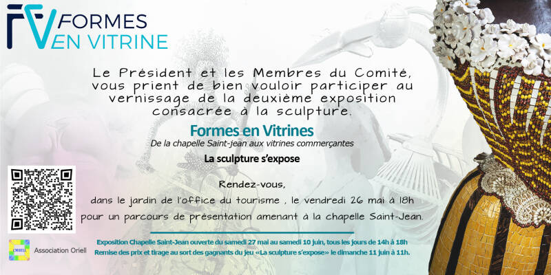 Carton d'invitation formes en vitrines