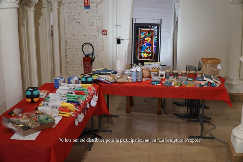 lots distribués pour la participation au jeu "la sculpture s'expose" 