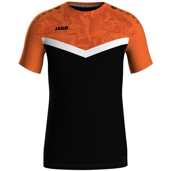 T-shirt Iconic Zwart-Oranje met Logo