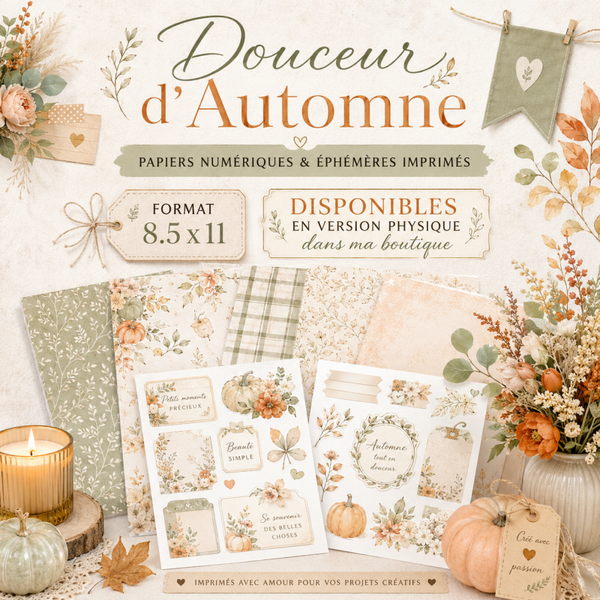 PAPIER DESIGN ET ÉPHÉMÈRE DOUCEUR D'AUTOMNE, imprimé (Copie)