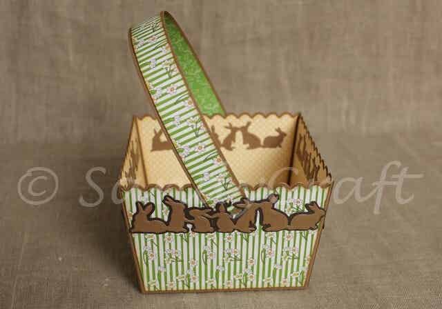 Körbchen mit Bogenkante - Hasenparade