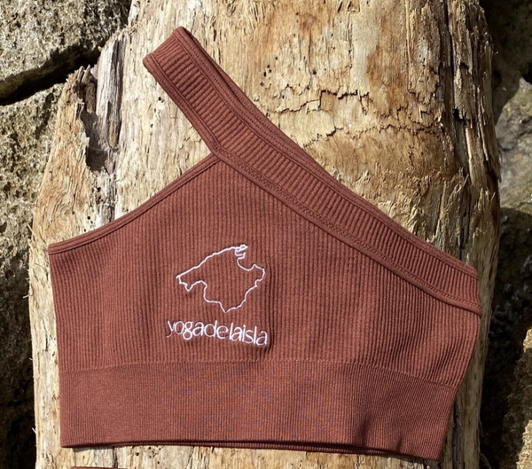 Sujetador de 1 tirante marrón "la isla"