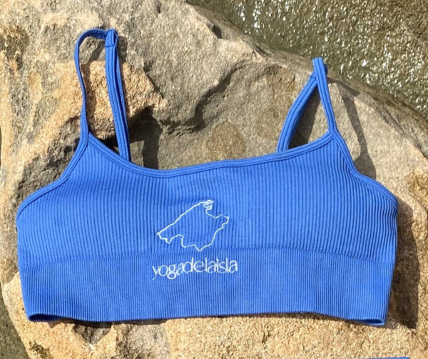 Sujetador tirantes regulables azul "la isla"