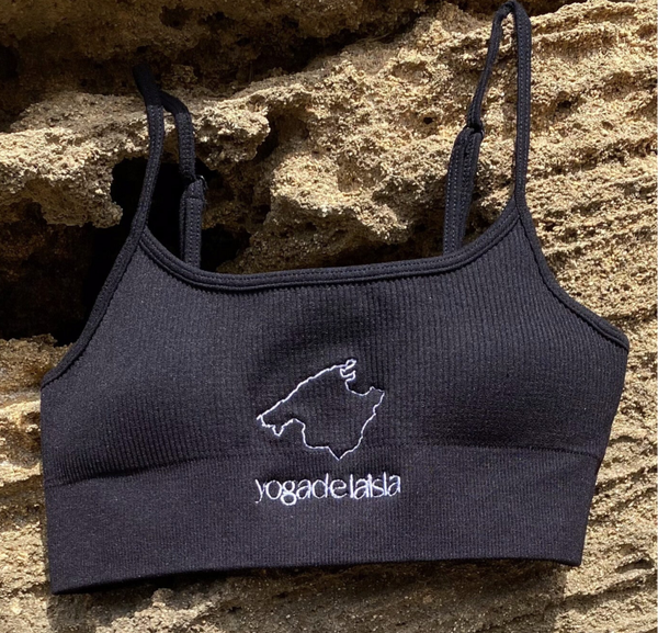 Sujetador de tirantes regulables negro "la isla"