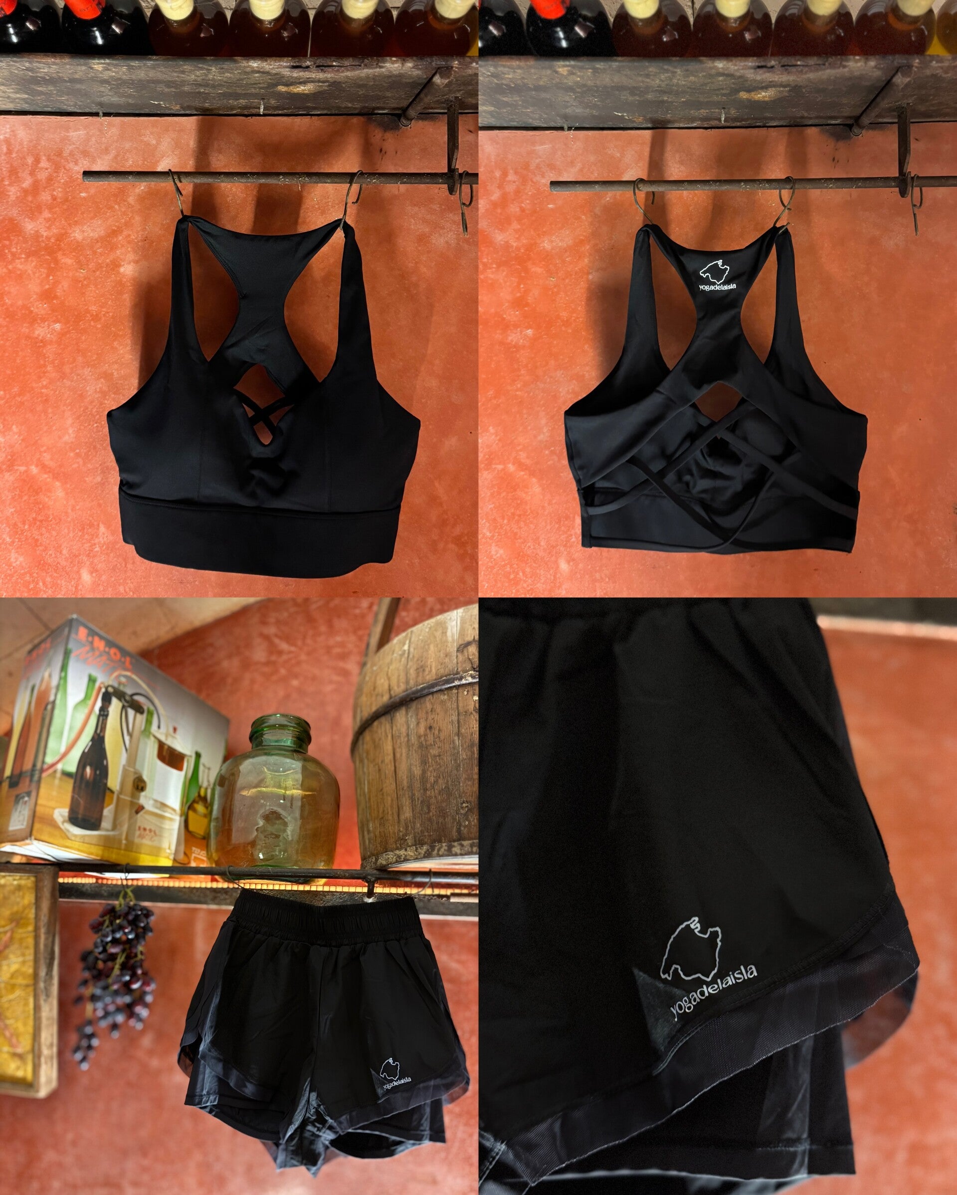 Top sujeción media “merlot” oscuro