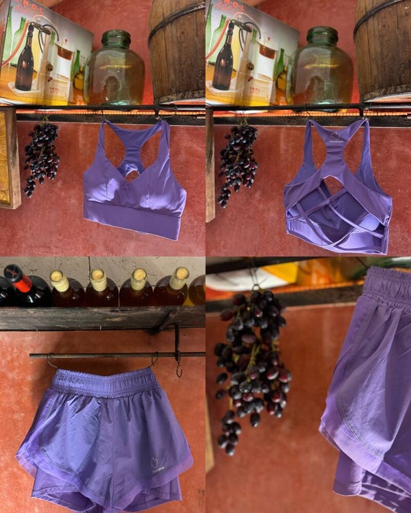 Top sujeción media “merlot claro”