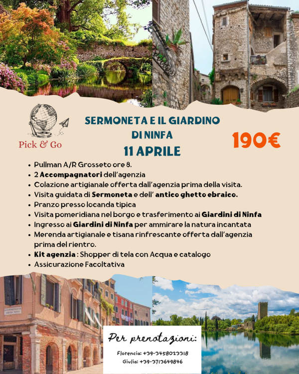 SERMONETA E IL GIARDINO DI NINFA