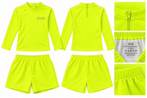 PRE-ORDER Neon Yellow two piece swimwear