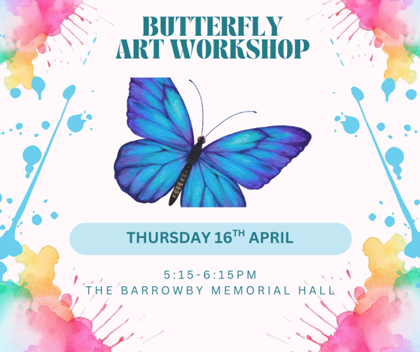 Janette Rose Inspired Butterfly Art Workshop- Thursday 16th April- 5:15-6:15pm