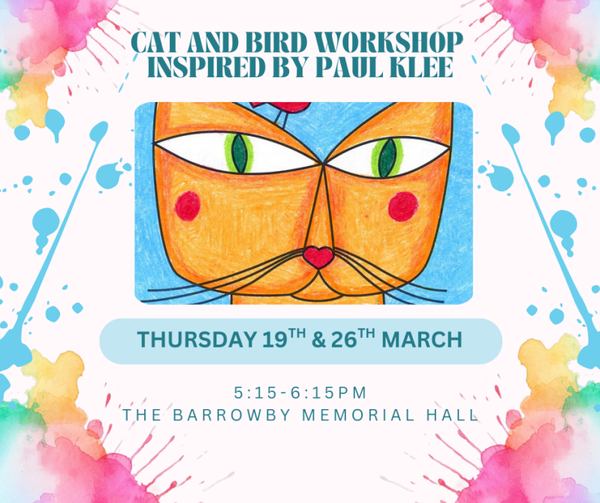 Paul Klee Inspired Art Workshop- Thursday 19th & 26th March 2026- 5:15-6:15pm
