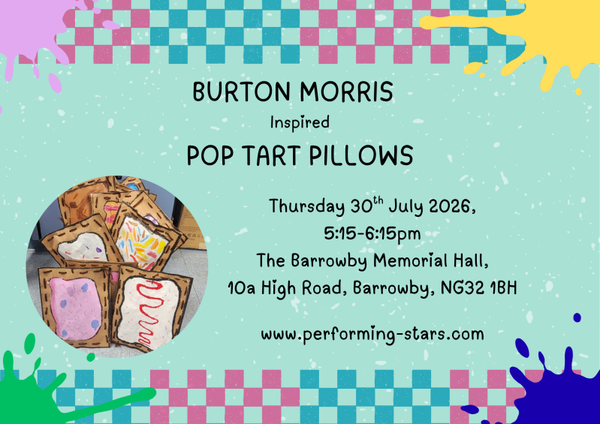 Burton Morris- Pop Tart Craft Pillows- Thursday 30th July 2026- 5:15-6:15pm