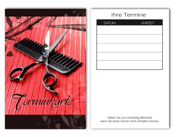 Hochwertige Terminkarten (T175)  Friseursalon Barbershop