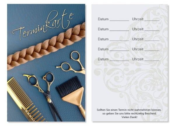 Hochwertige Terminkarten (T195)  Friseursalon Barbershop