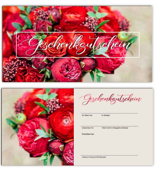 Geschenkgutschein (F106)  Blumen Floristik
