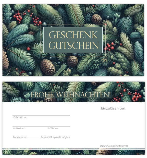 Geschenkgutschein für alle Branchen *Weihnachten* F035