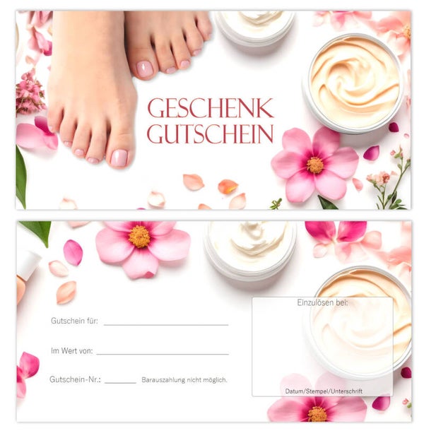 Geschenkgutschein (F279)  Wellness Beauty Kosmetik  Fußpflege