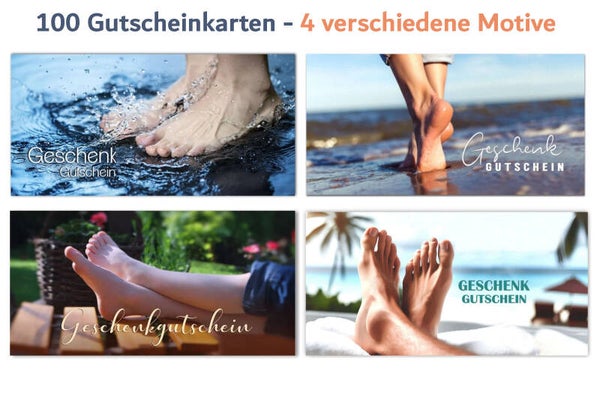 100 x Geschenkgutscheine MIX (G368) für die Fußpflege