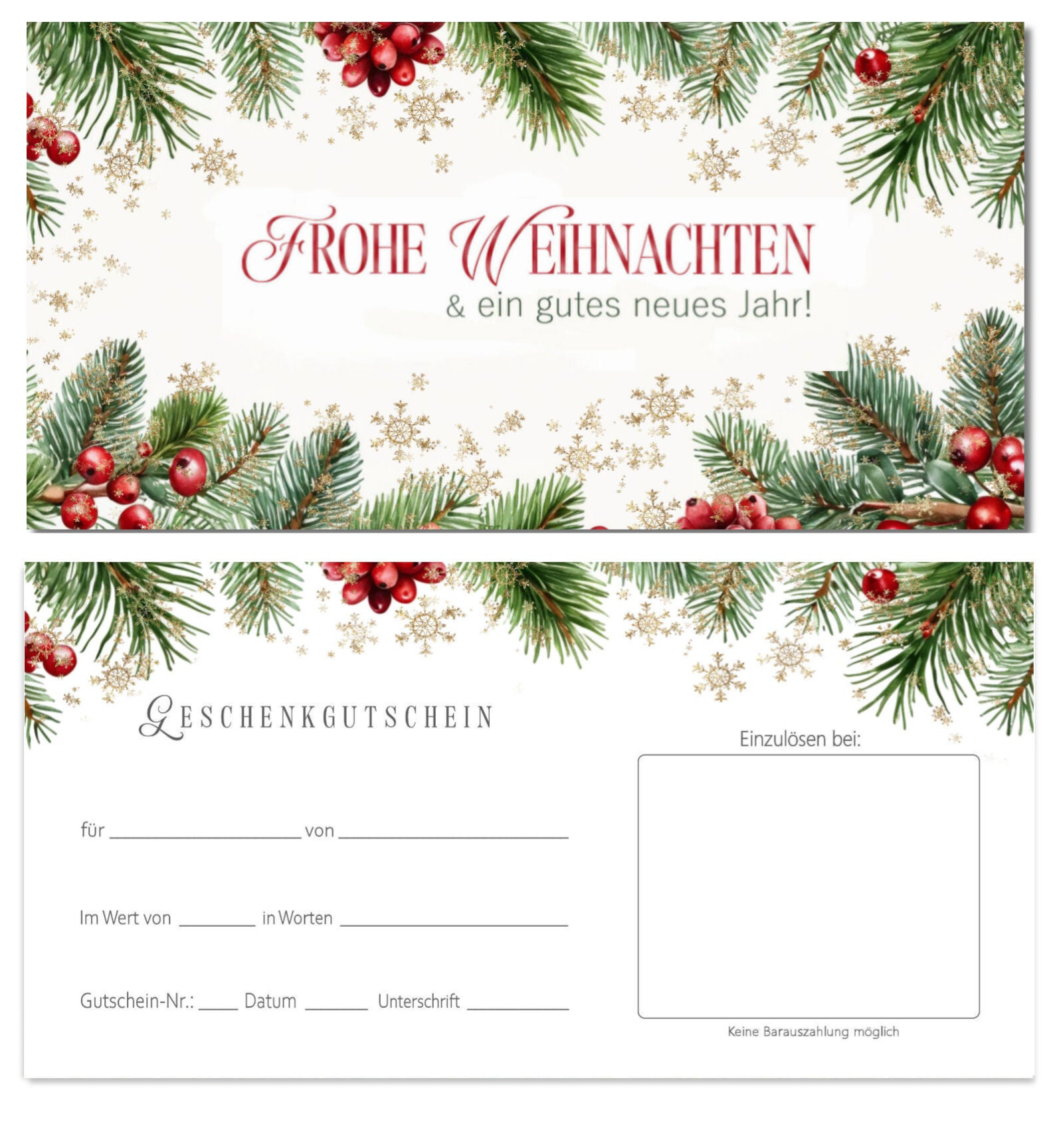 Geschenkgutschein (W241) für alle Branchen *Weihnachten*