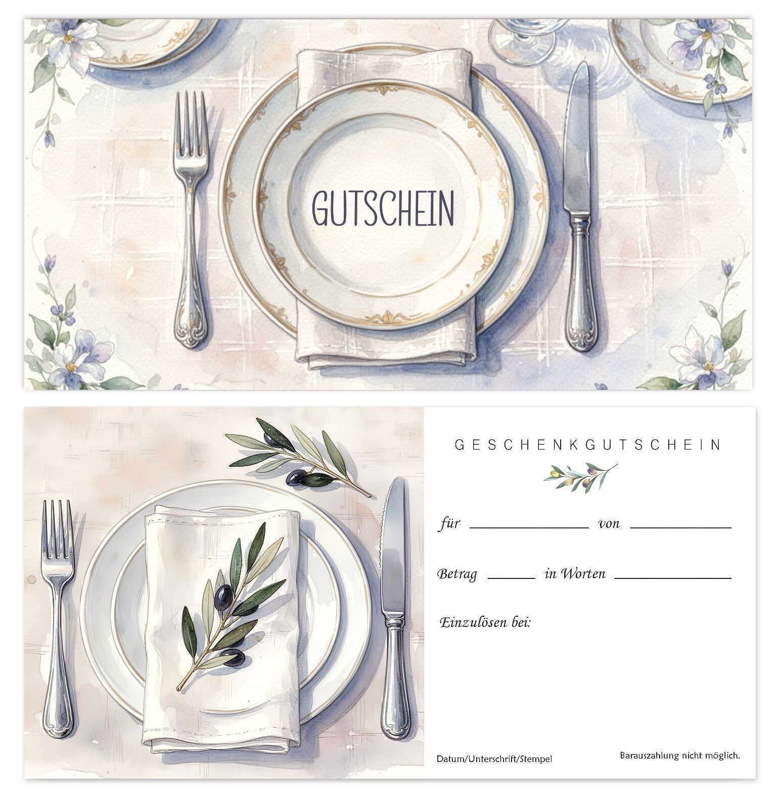 Geschenkgutschein für Gastronomie (F068) Restaurant Hotel Pizzeria
