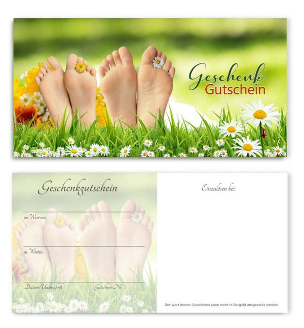 Geschenkgutschein (F220) Fußpflege Wellness