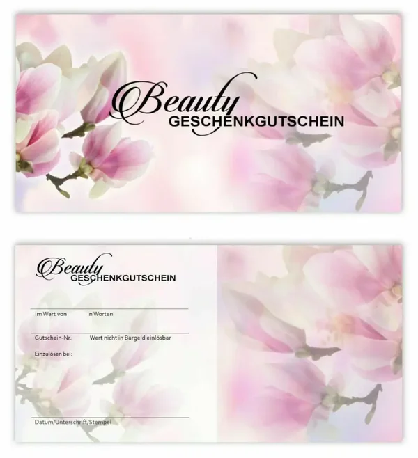 Geschenk Gutschein  (F123)  Wellness Massage  Beauty Kosmetik