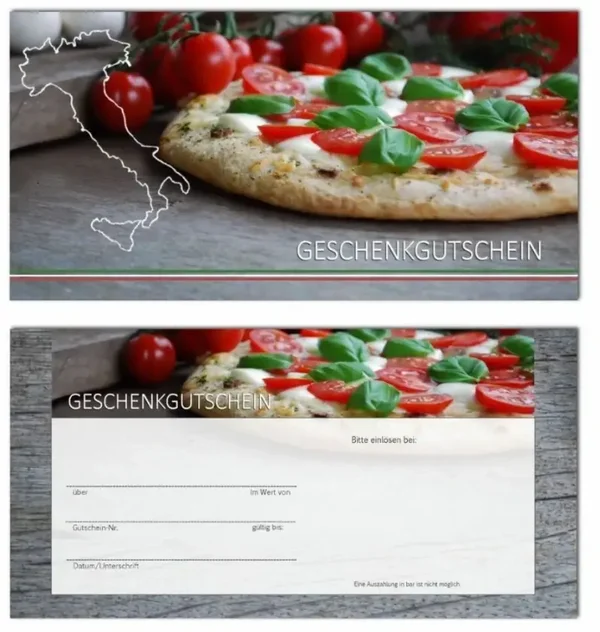 Geschenkgutschein für Gastronomie (F060) Restaurant Pizzeria