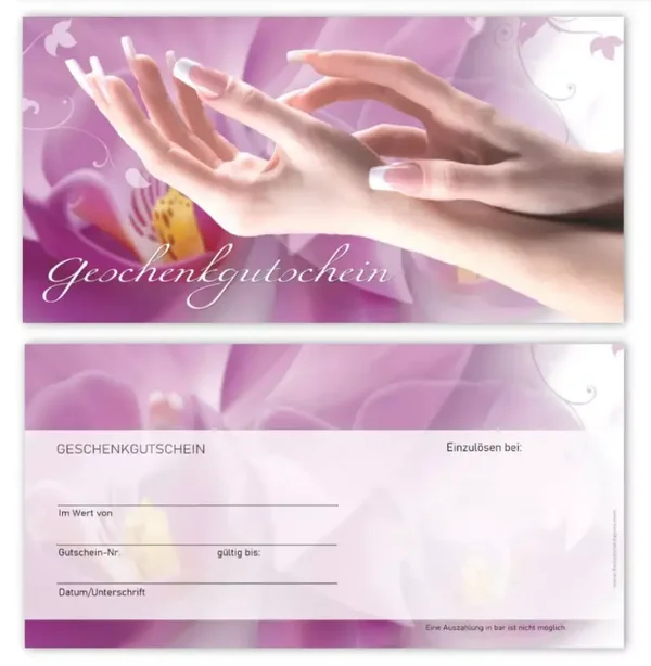 Geschenkgutschein (F226)  Nagelstudio Nageldesign
