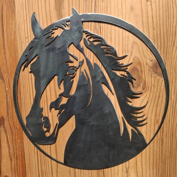 Paardenhoofd - Metalen wanddecoratie