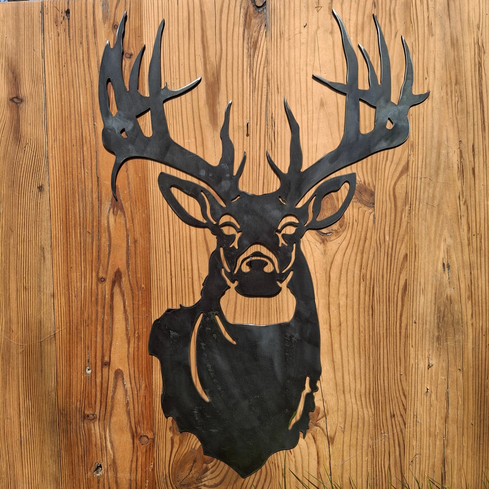 Hertenkop - Metalen wanddecoratie