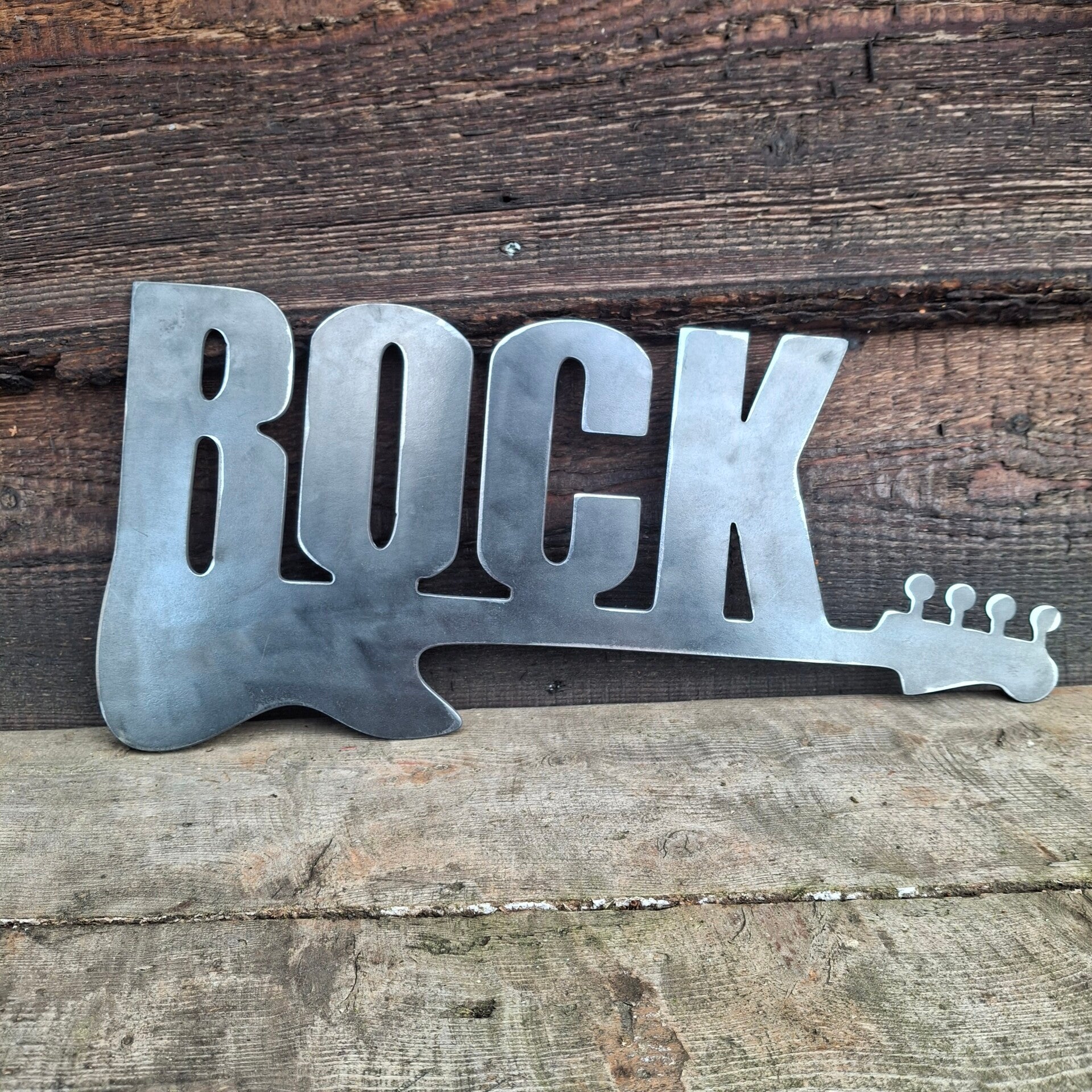 Rock Gitaar - Metalen wanddecoratie