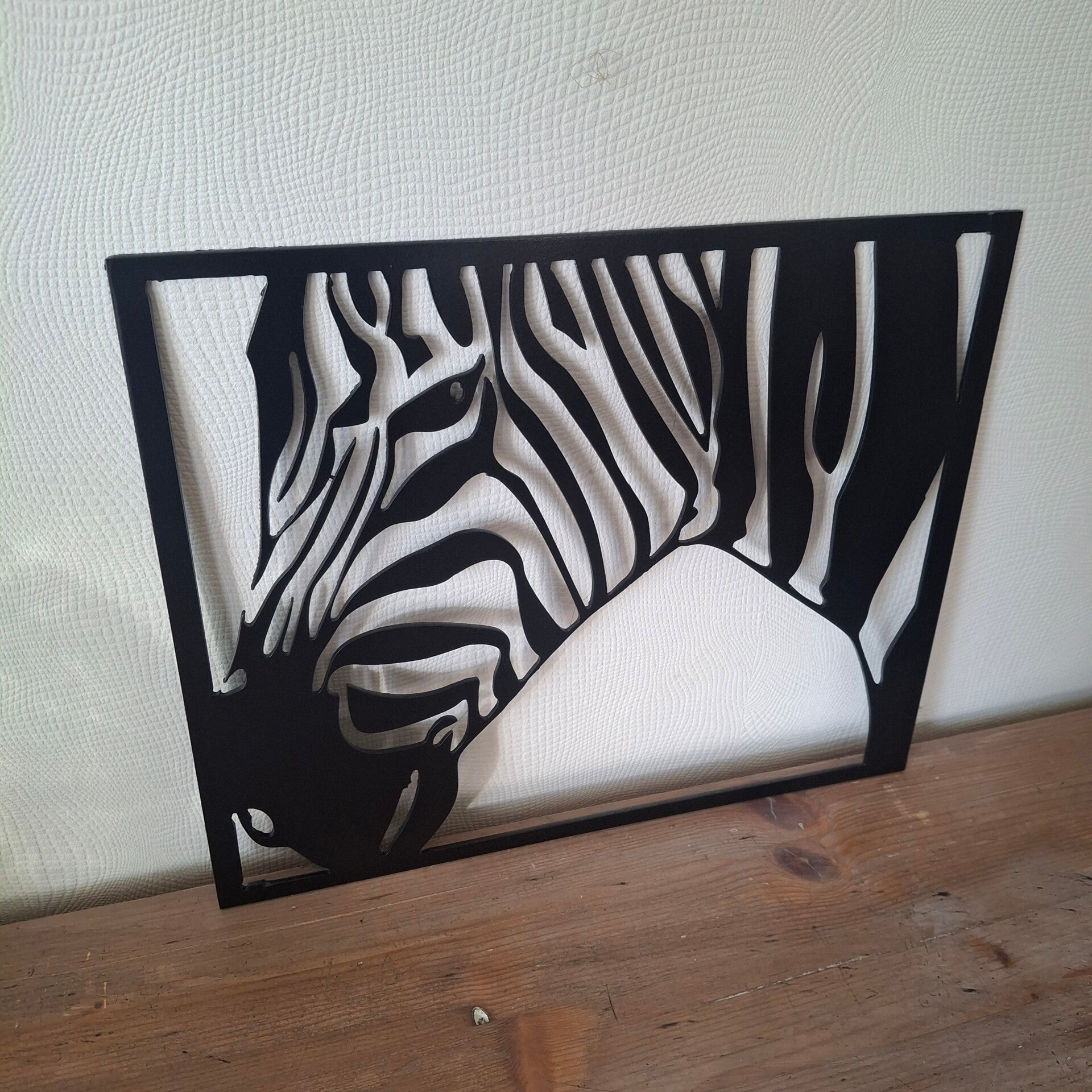 Zebra - Metalen wanddecoratie