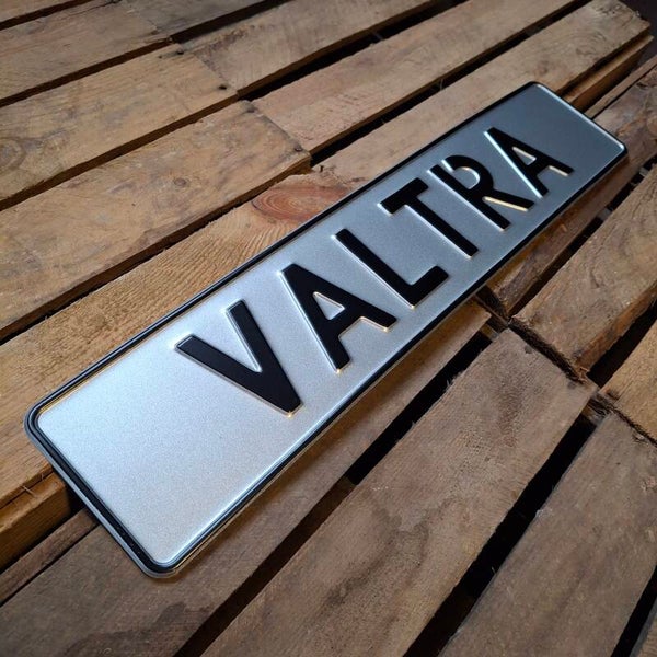Valtra - Metalen nummerplaat zilver