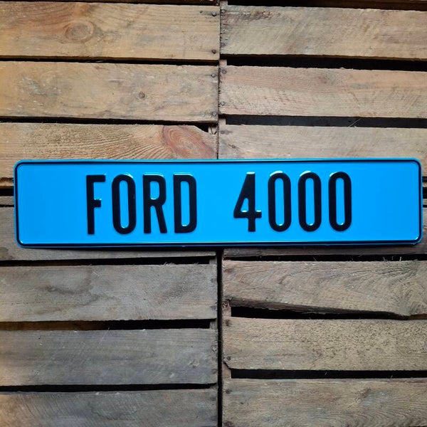 Fordson - Metalen nummerplaat blauw