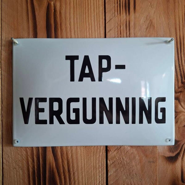 Tapvergunning - Emaille bord gebold