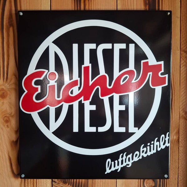 Eicher Diesel Luftgekühlt - Emaille bord