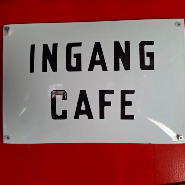 Ingang Café - Emaille bord