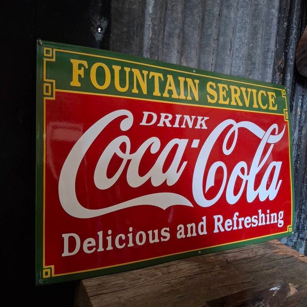 Coca Cola - Groot emaille reclamebord