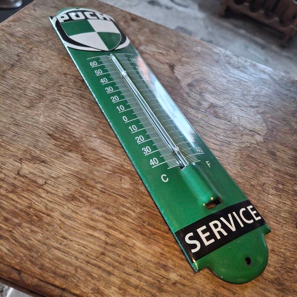 Puch thermometer groen - Emaille