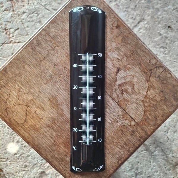 Zwarte thermometer - Emaille