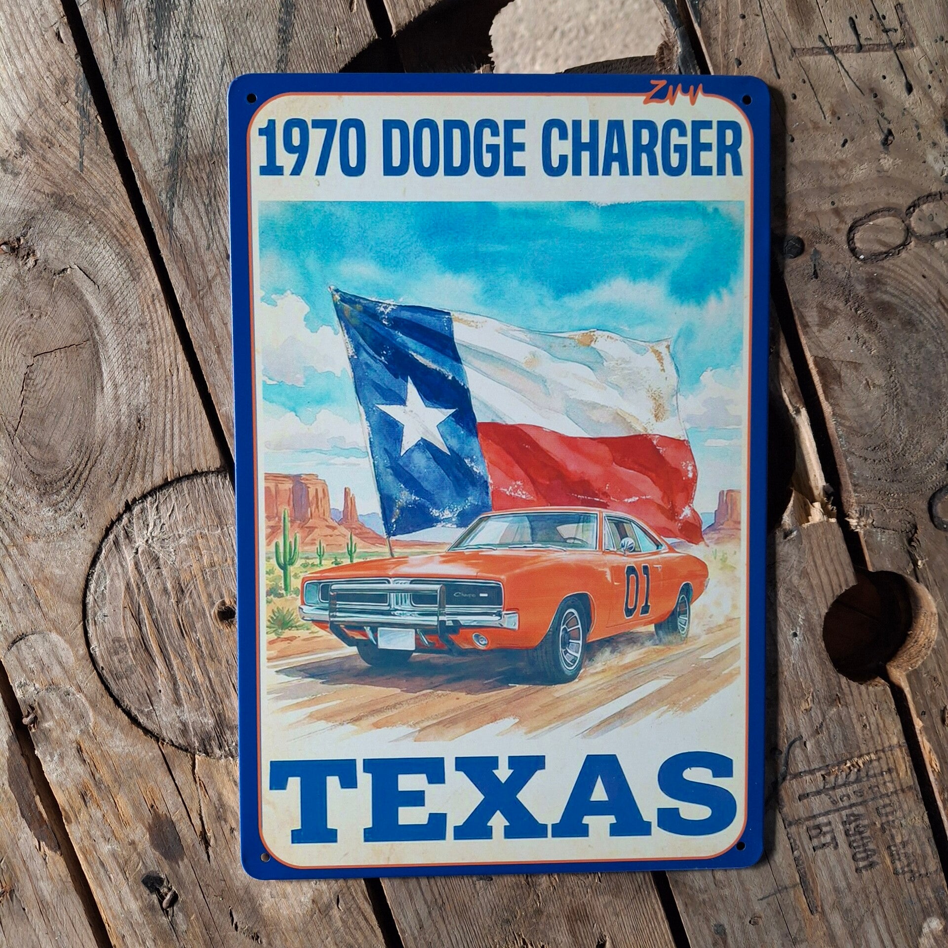 Dodge Charger 1970 - Metalen wandplaat