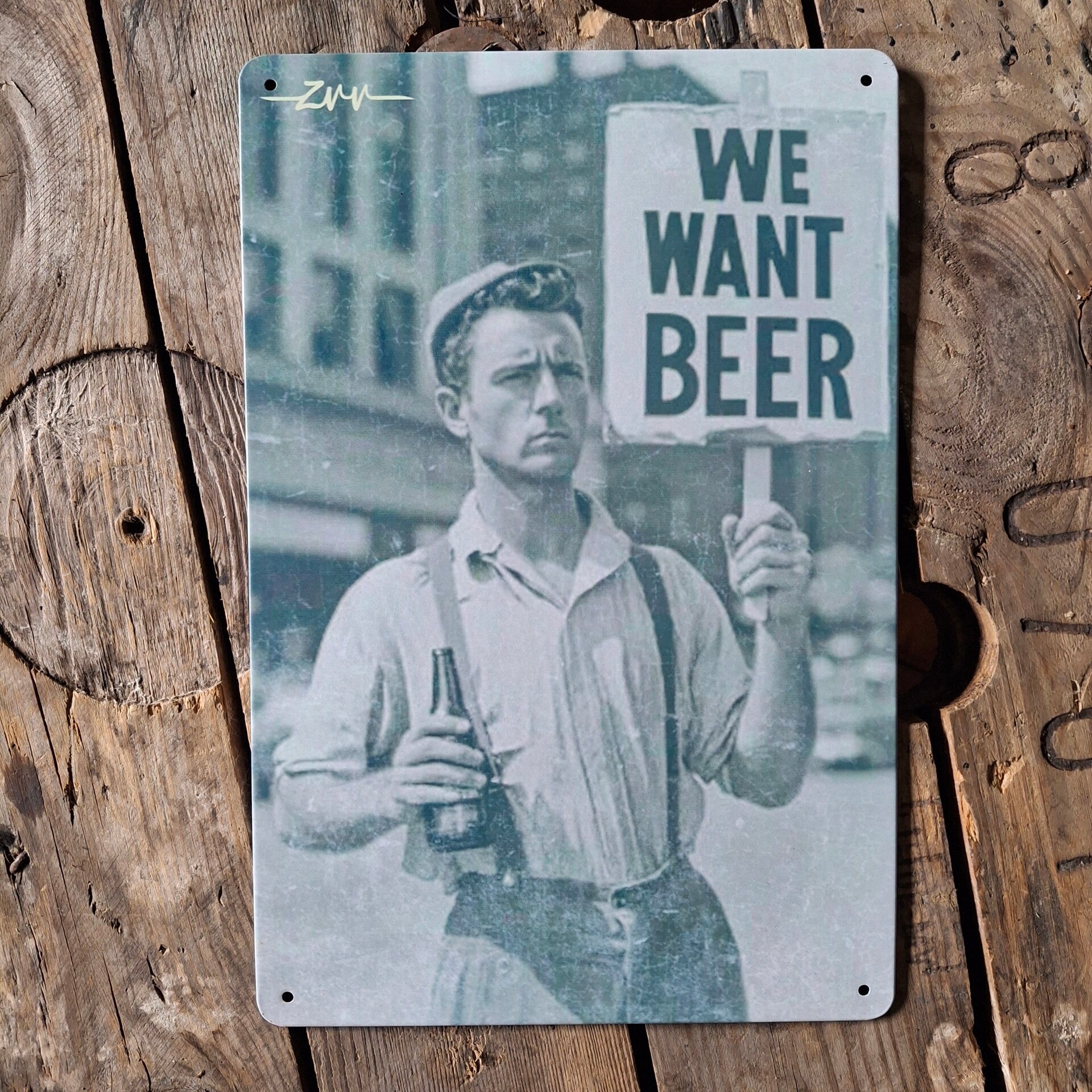We want beer - Metalen wandplaat