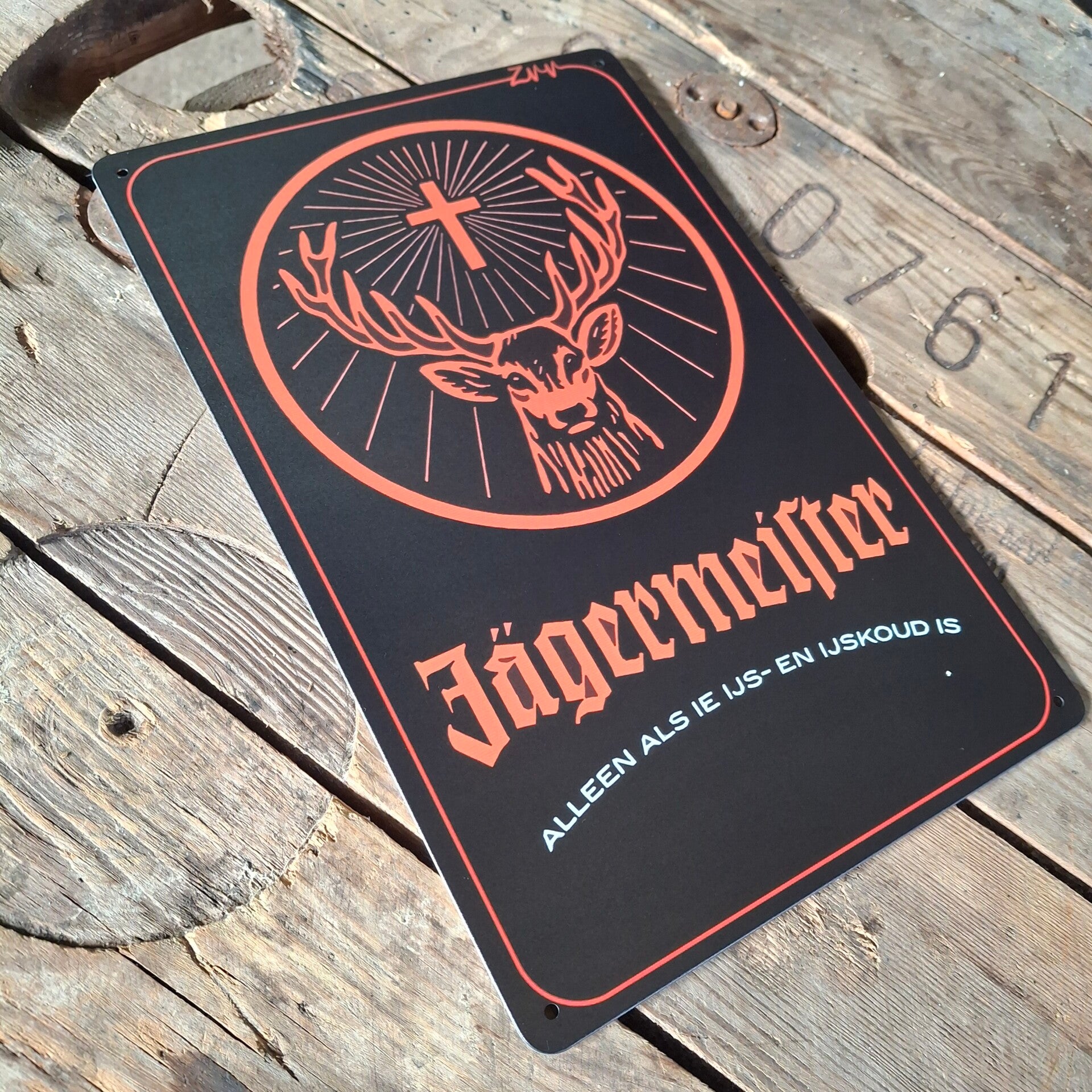 Jagermeister - Metalen wandplaat
