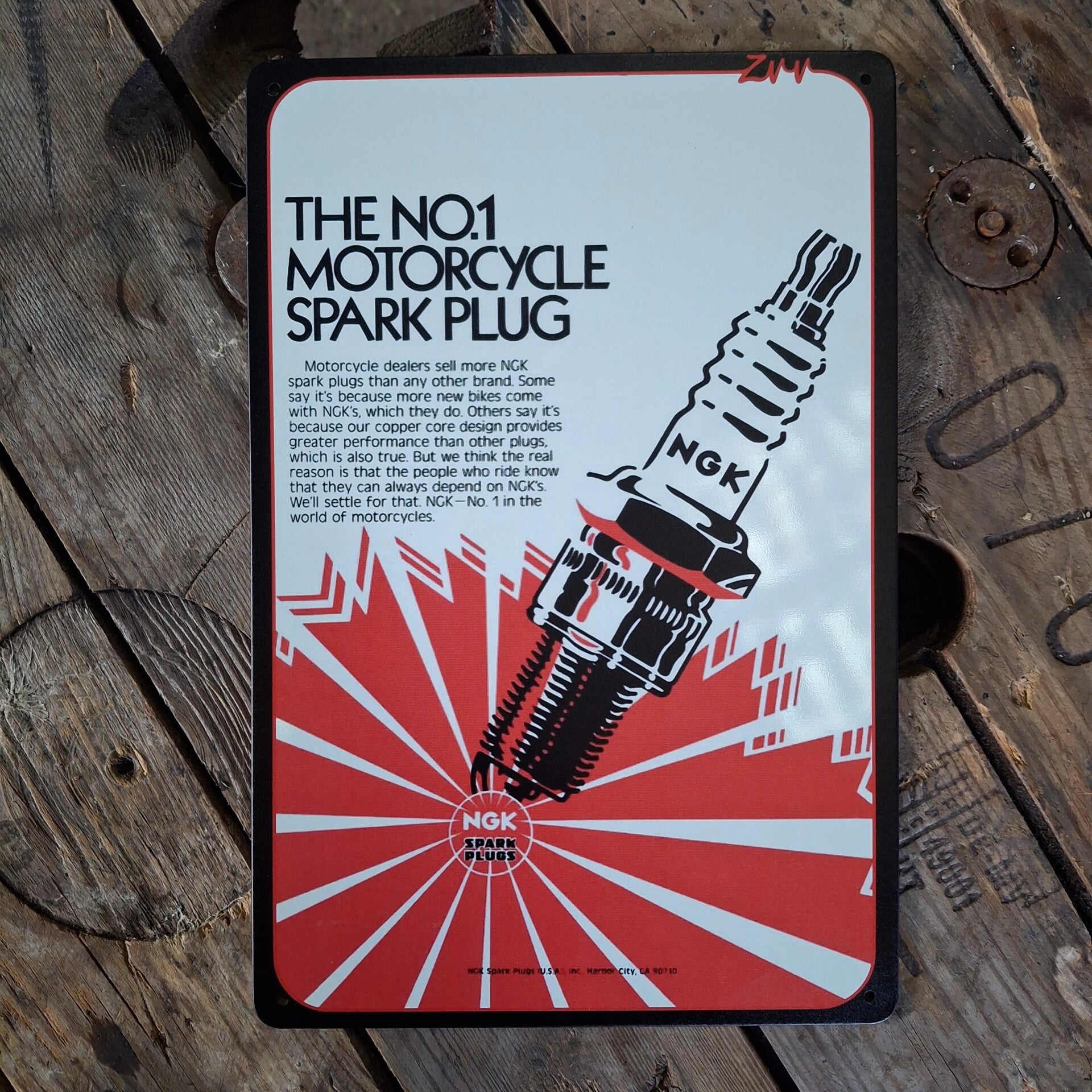 Spark Plugs - Metalen wandbord