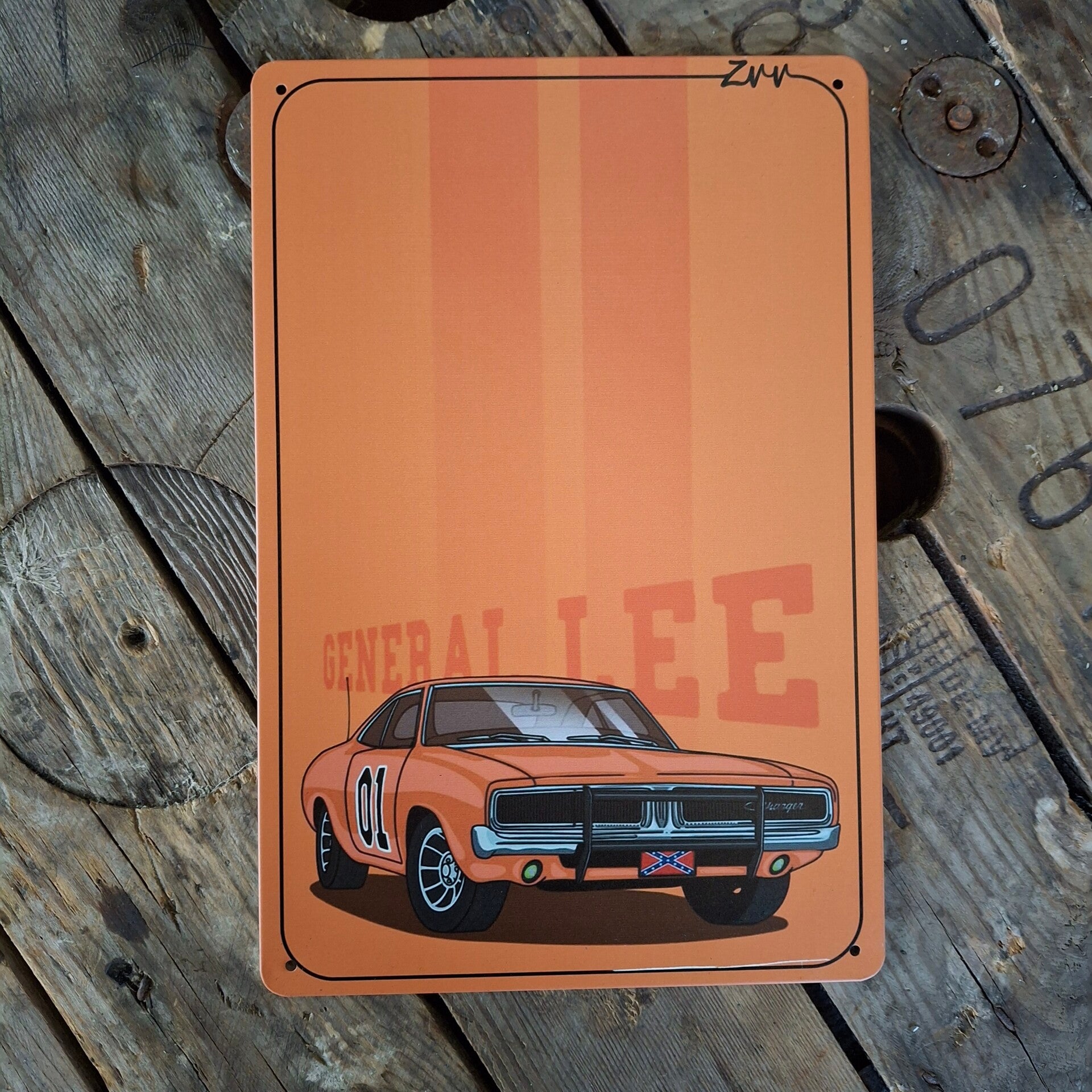 General Lee - Metalen wandplaat