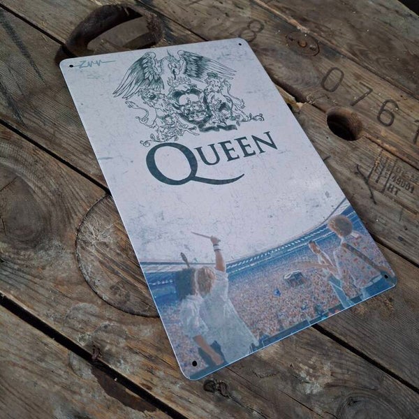 Queen live - Metalen wandplaat
