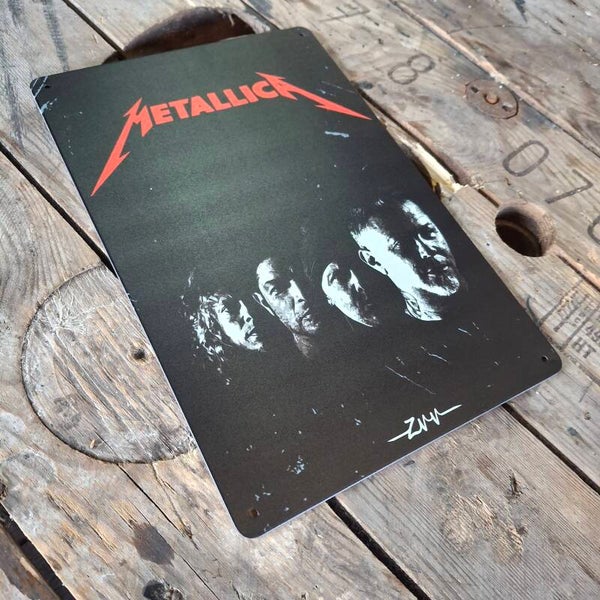 Metallica band - Metalen wandplaat
